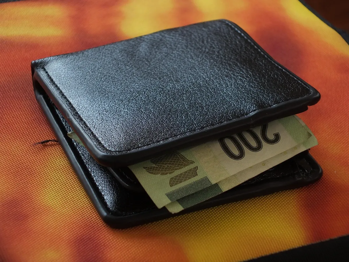 wallet, money, banknote, leather walet, currency, income, cash, paper money, bills, savings, payment, earnings, budget, 200 pesos, revenue, expenditure, outlay,