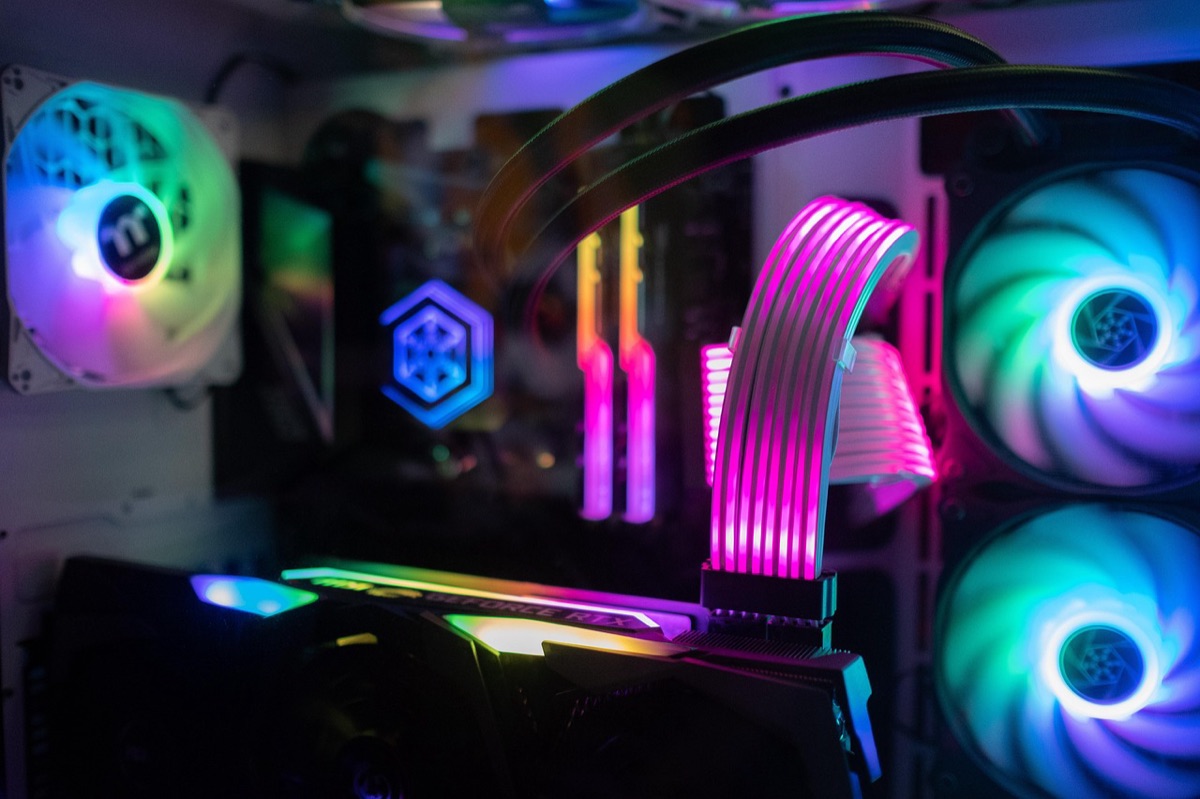 Gaming keyboard with RGB lighting